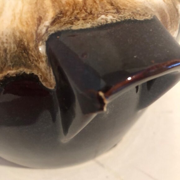 Primitive McCoy Beanpot in Drip Glazing with Handles USA - Picture 12 of 12